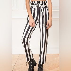 Superdown Pippa Belted Striped Pant